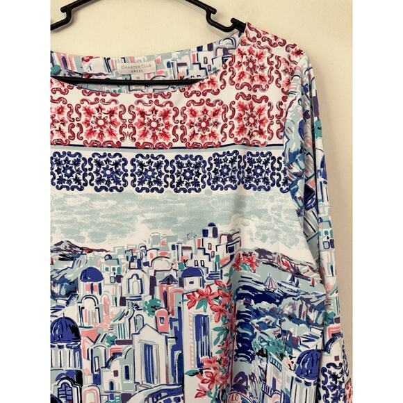 Charter Club Floral Pullover Stretchy Top Women’s Size 3X Mediterranean Print - Picture 3 of 5